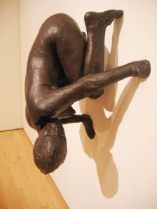 Sculpture by Kiki Smith at the San Francisco Museum of Modern Art: Lilith, 1994, bronze and glass,